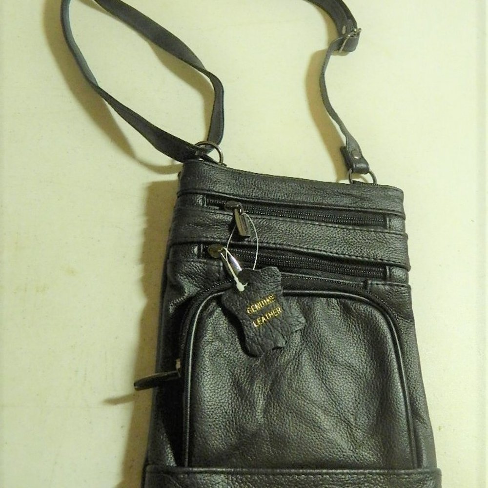 Leather cross body bag